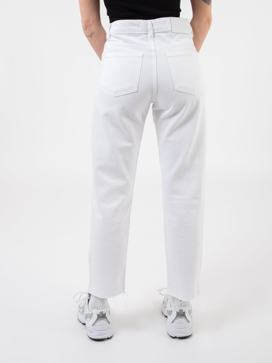 Pantalone denim bianco