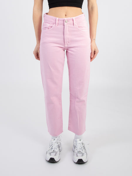 Pantalone denim rosa bonbon