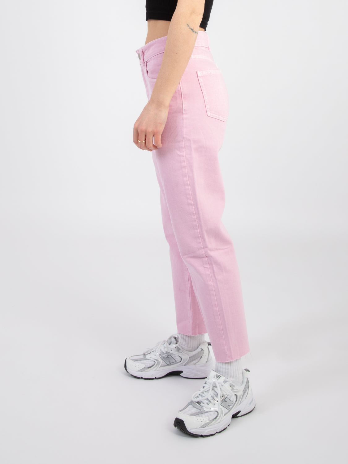Pantalone denim rosa bonbon