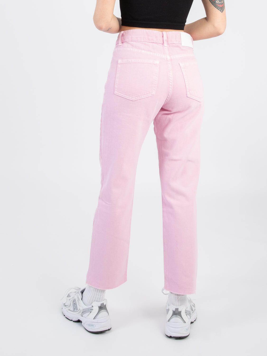 Pantalone denim rosa bonbon