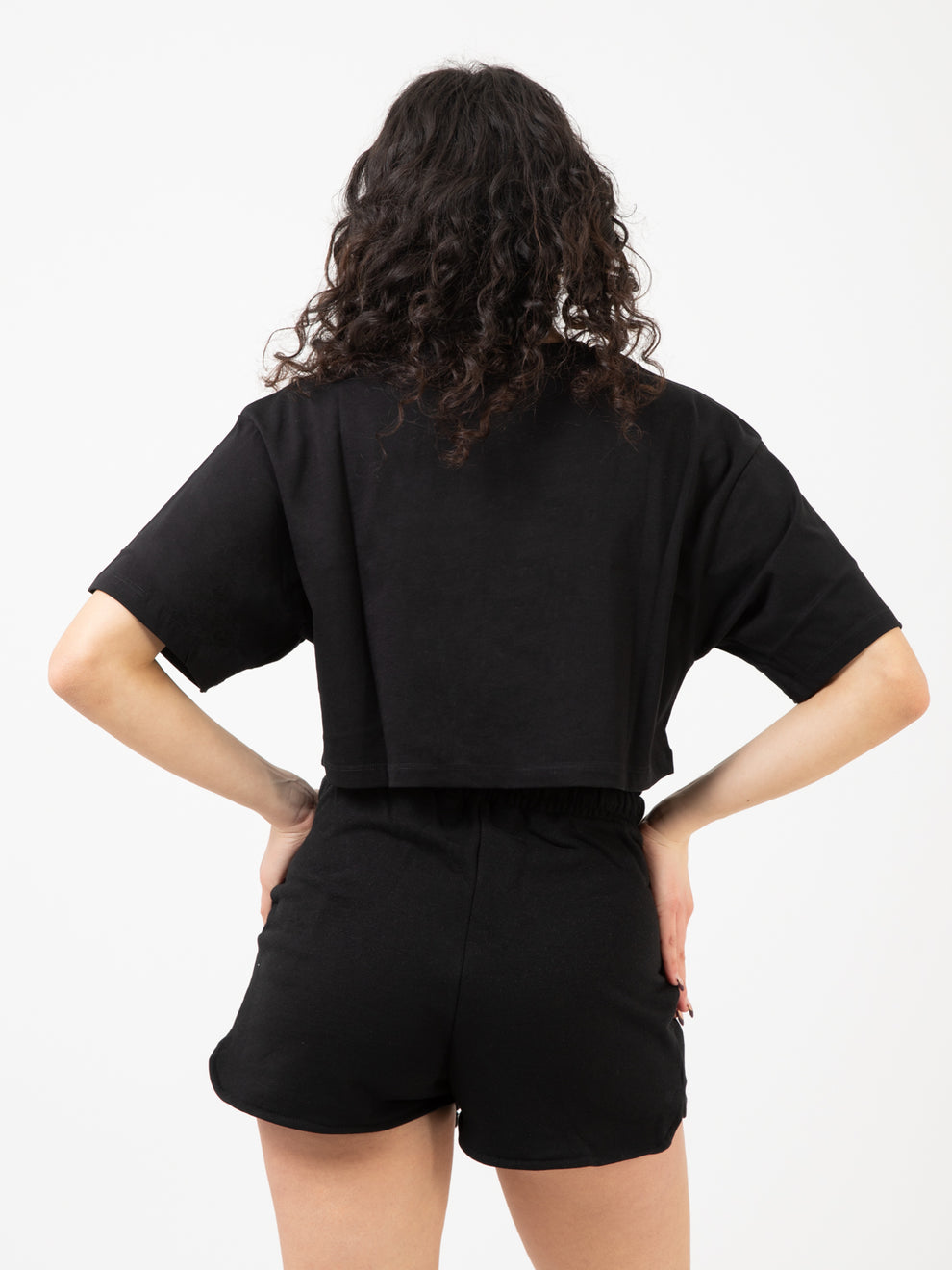 T-shirt corta jersey nera