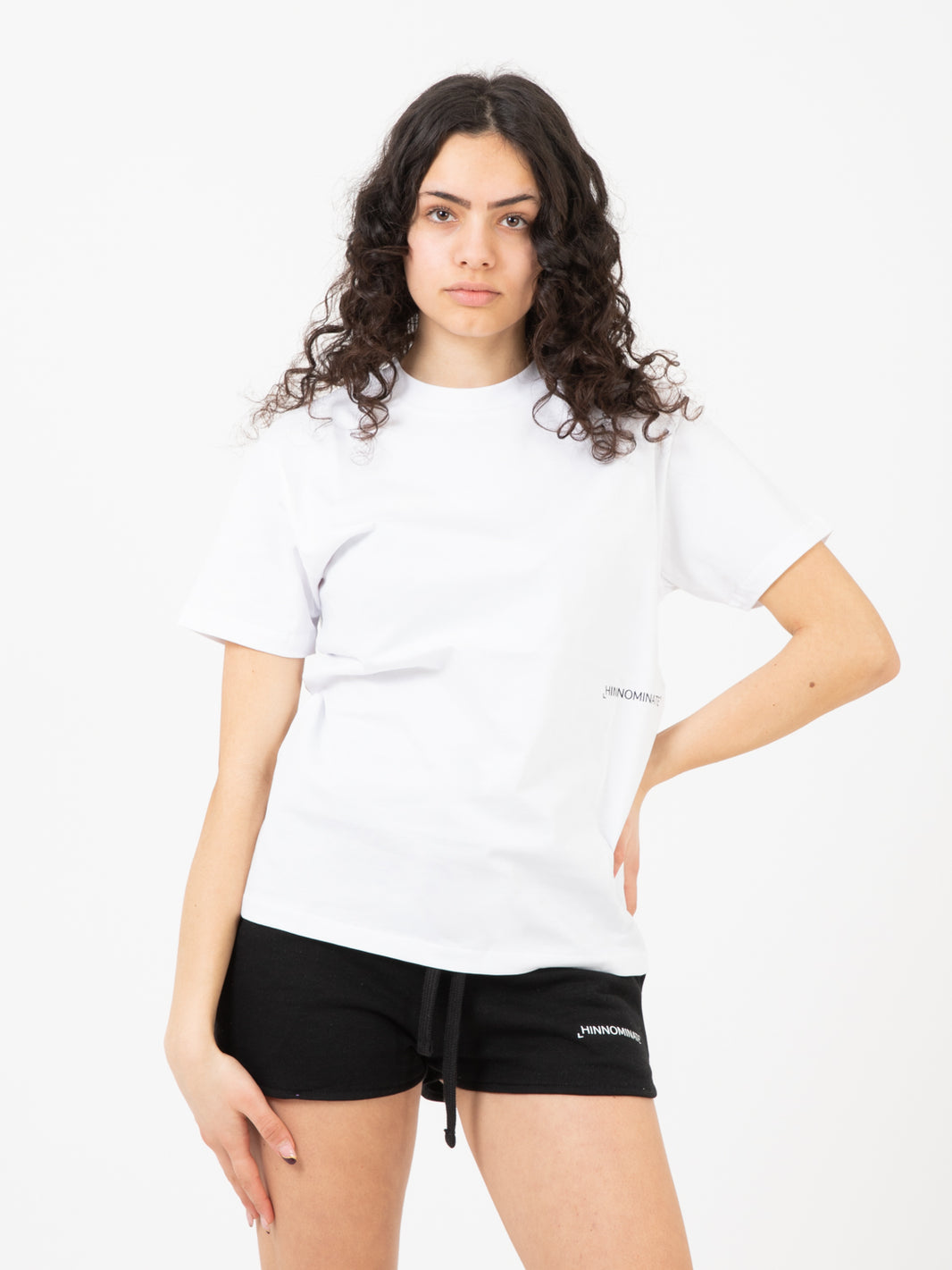 T-shirt jersey mezza manica bianca
