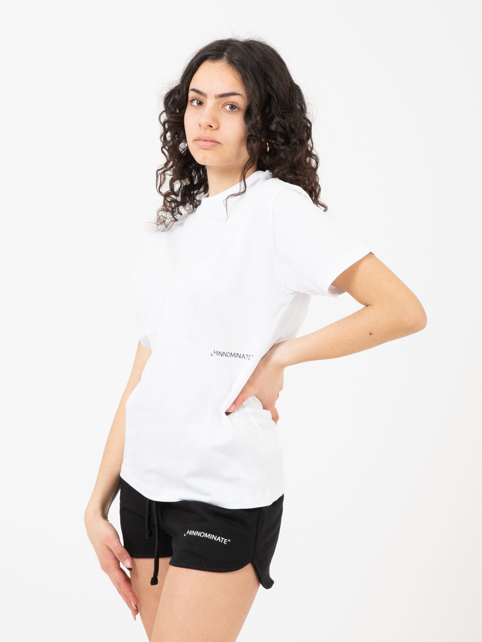T-shirt jersey mezza manica bianca