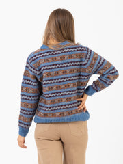 HOWLIN by MORRISON - Cardigan Astro paradise blue / multicolor