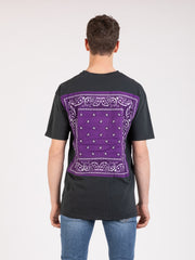 HTC - T-shirt Bandana nero / violet