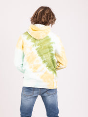 HUF - Felpa hoodie tie-dye verde / oro