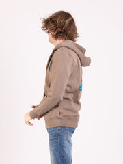 HUF - Felpa hoodie zip Prism walnut
