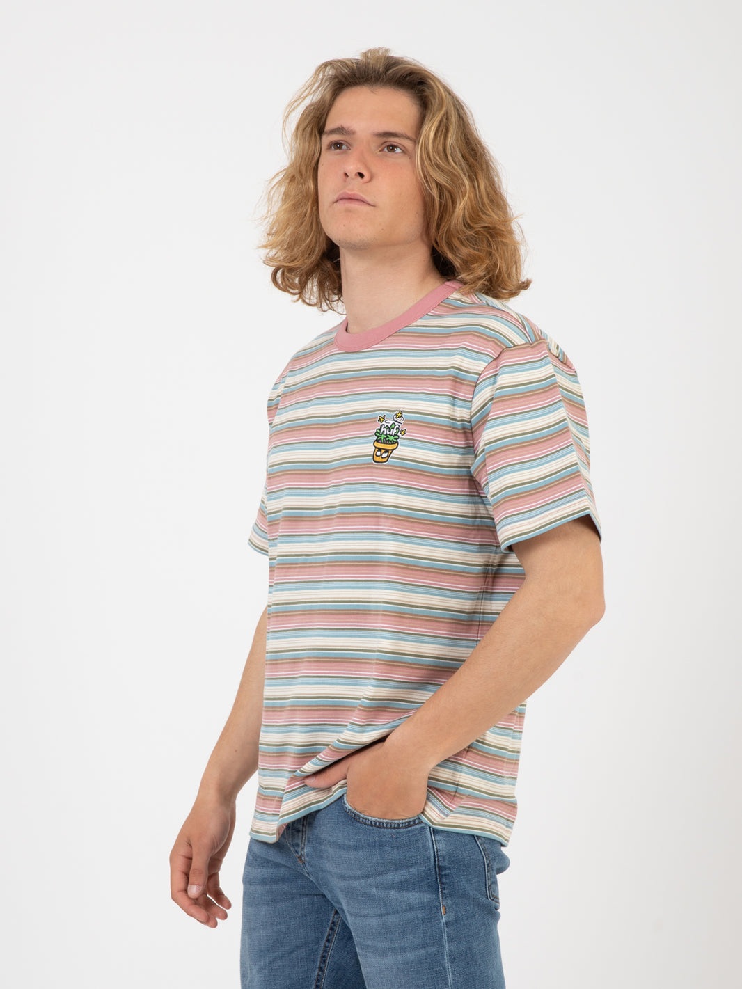 Pot Head Striped knit Top cream