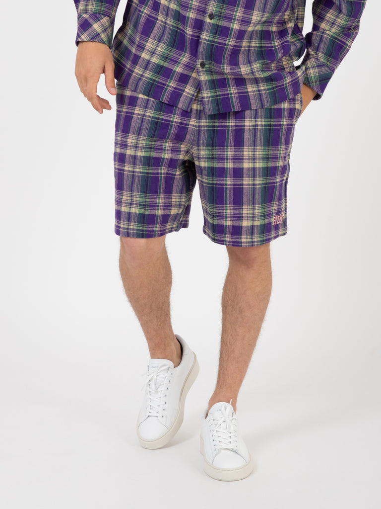 HUF - Shorts Cortland flannel purple