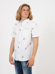 HURLEY - Camicia O&O stretch stampa tucano white