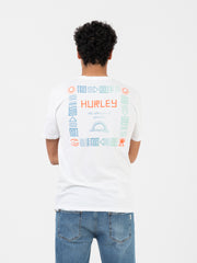 HURLEY - T-shirt EVD wash Otherside white