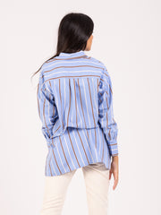 ICONA - Camicia azzurra con righe bicolore