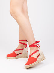 IL LACCIO - Espadrillas Valencia lona rosse