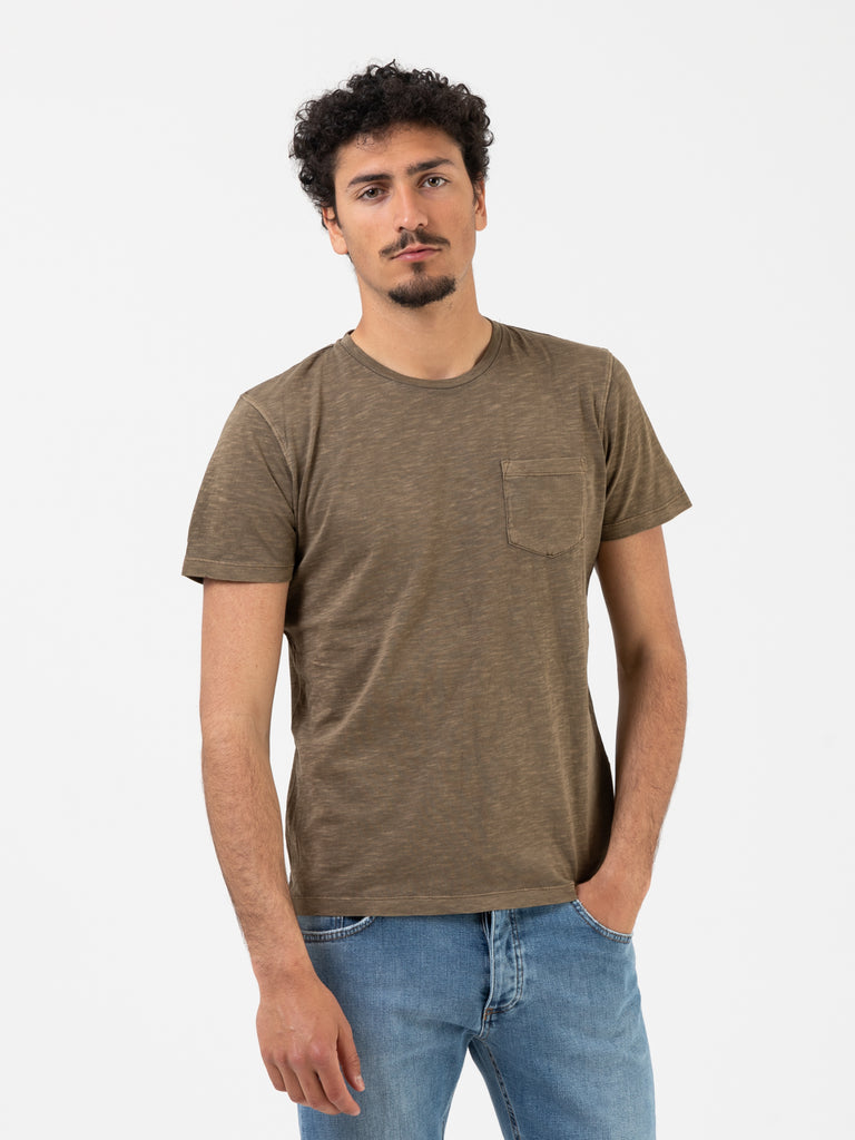 IMPURE - T-shirt Pkt Jersey Slub mud