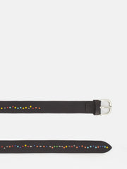 ITALIAN BELTS - Cintura testa di moro con borchie multicolor