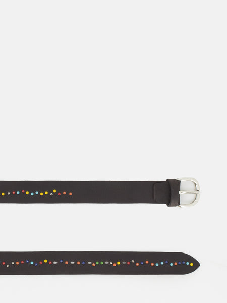 Cintura testa di moro con borchie multicolor