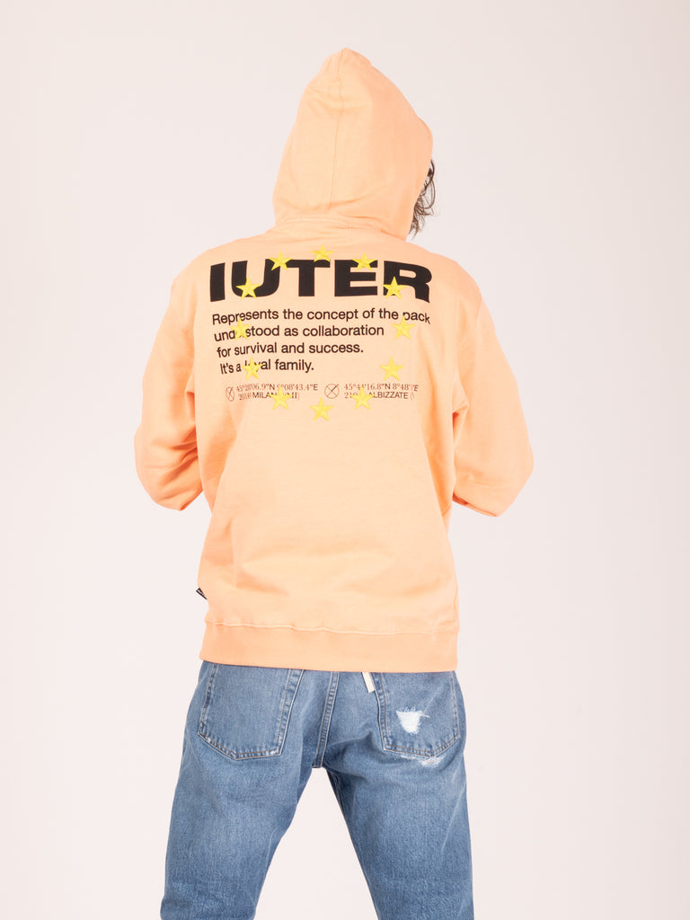 IUTER - Felpa hoodie Info peach