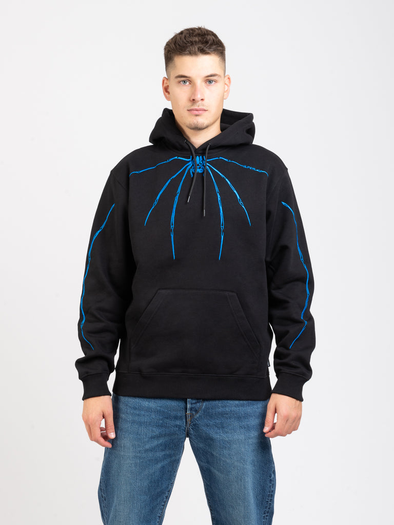 IUTER - Felpa Widow hoodie nero / bluette