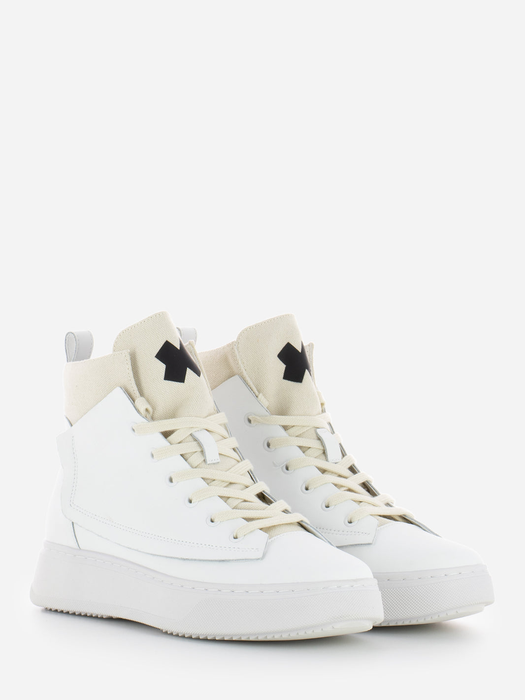 Sneakers Antares-Sirio Alte bianco / sabbia