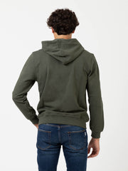 K-WAY - Felpa hoodie Anthony green blackish con zip