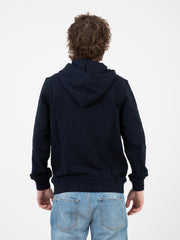 K-WAY - Felpa hoodie Anthony blue depth con zip