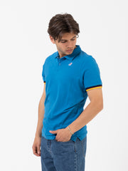 K-WAY - Polo Vincent Contrast stretch blue turquoise