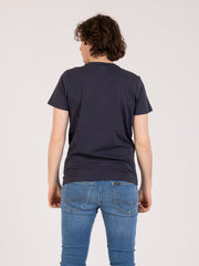K-WAY - T-shirt blue depht con taschino