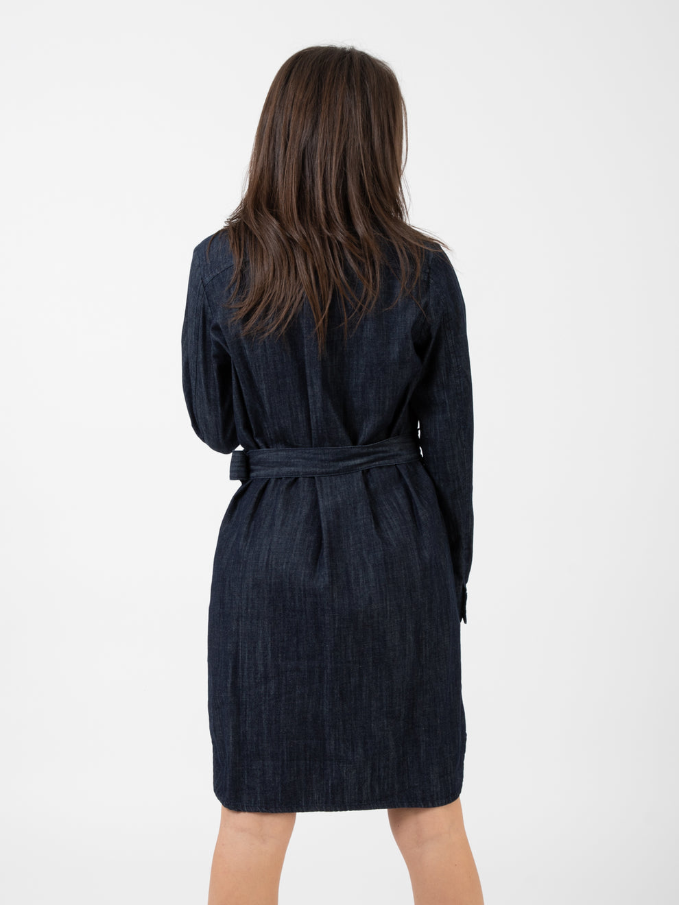 Abito corto con cintura jeans scuro