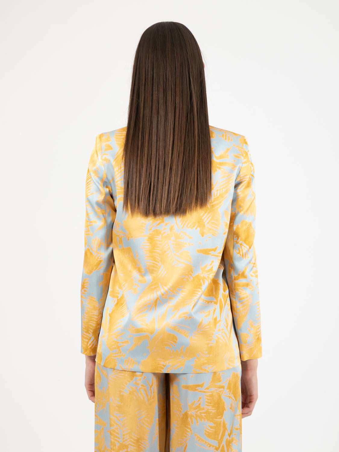 Blazer doppiopetto fantasia giallo / azzurro