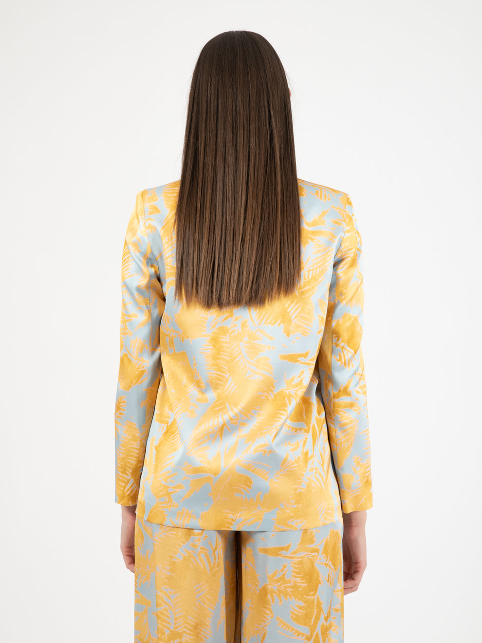 Blazer doppiopetto fantasia giallo / azzurro