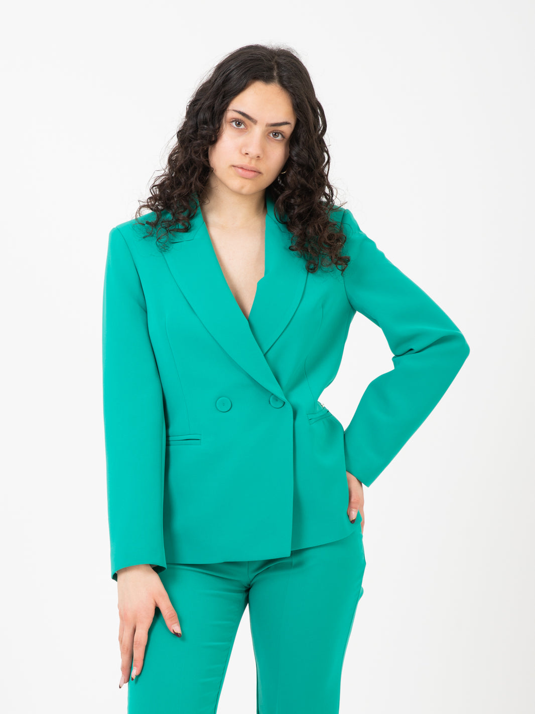 Blazer doppiopetto giada