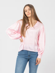 KAOS - Blusa Giannini satinata rosa