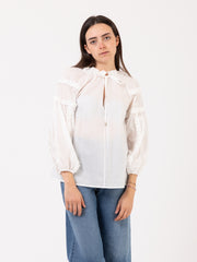 KAOS - Blusa Pula panna con mini rouches