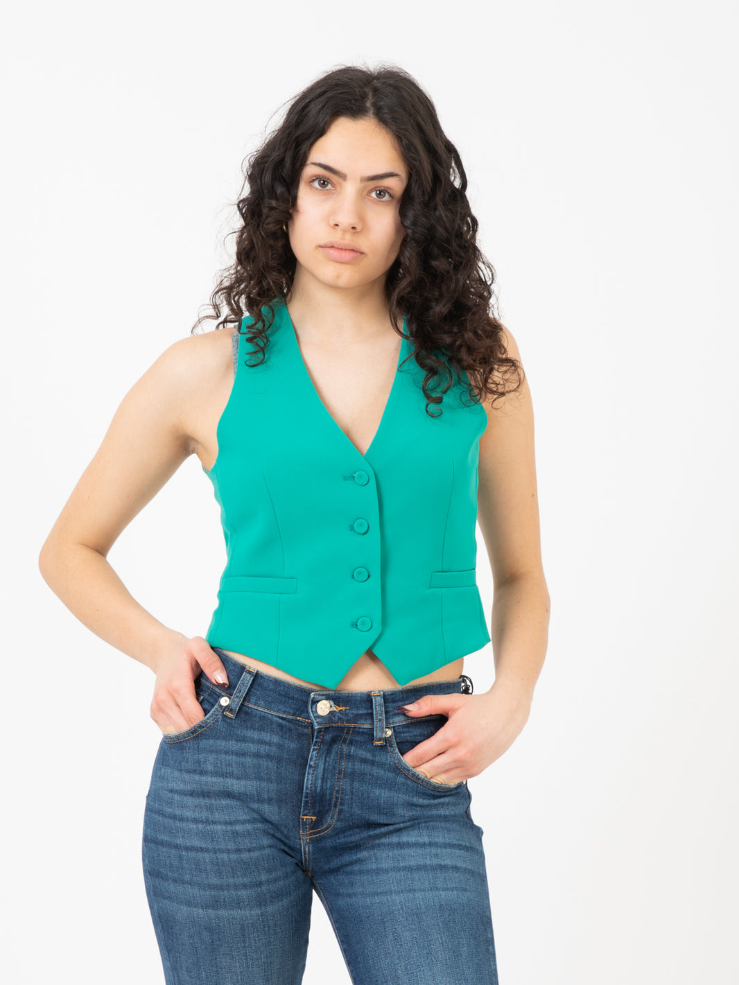 Gilet corto slim fit giada