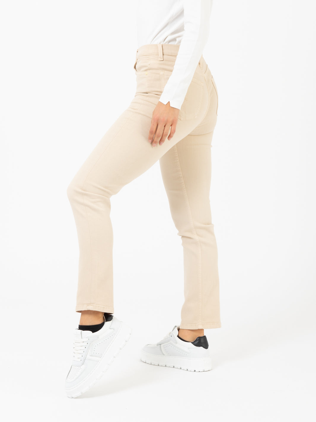 Jeans Sonia slim straight fit ecru