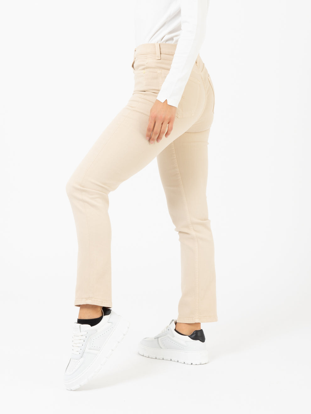 Jeans Sonia slim straight fit ecru
