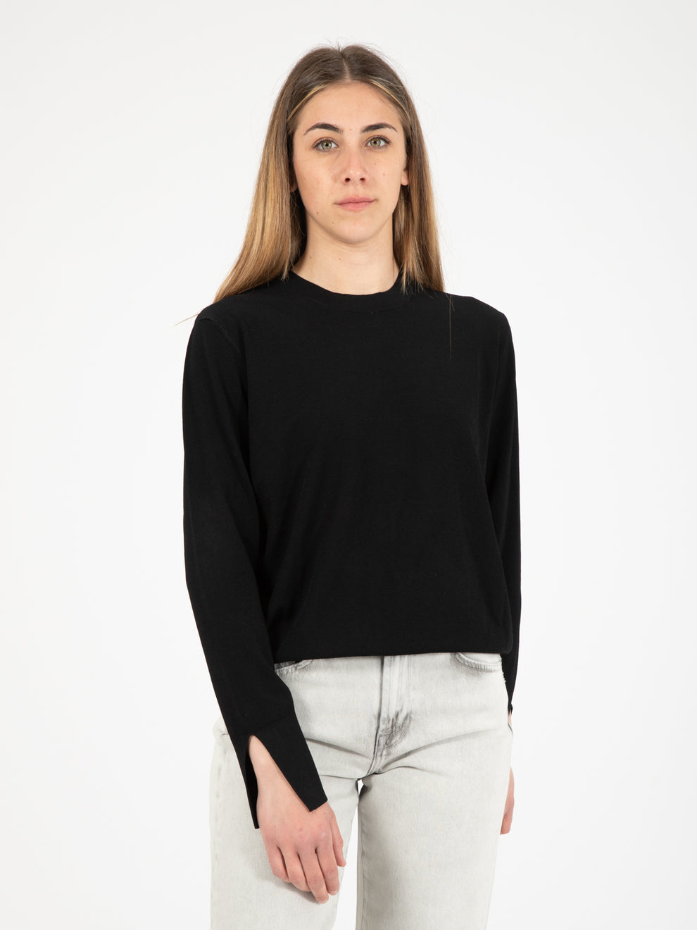 Maglia Scollo U nero