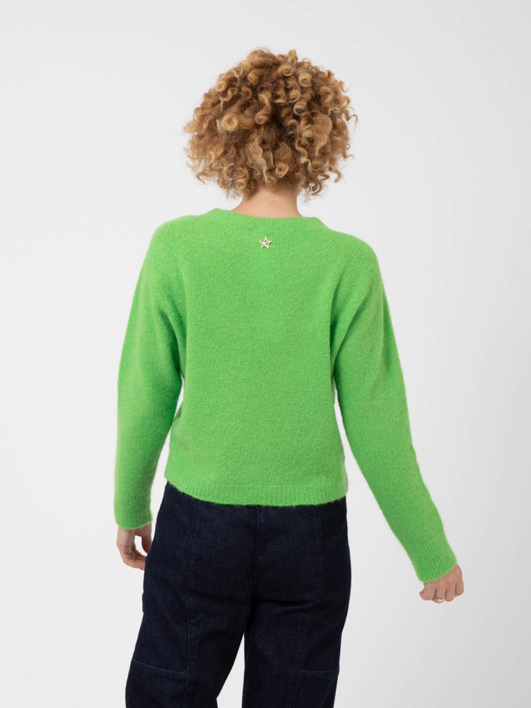 KAOS - Maglioncino girocollo in lana verde