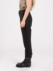 KAOS - Pantaloni neri in lino e cotone