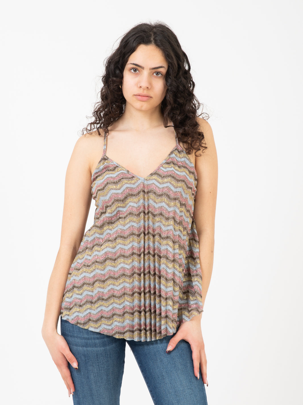 Top plissè lurex fantasia