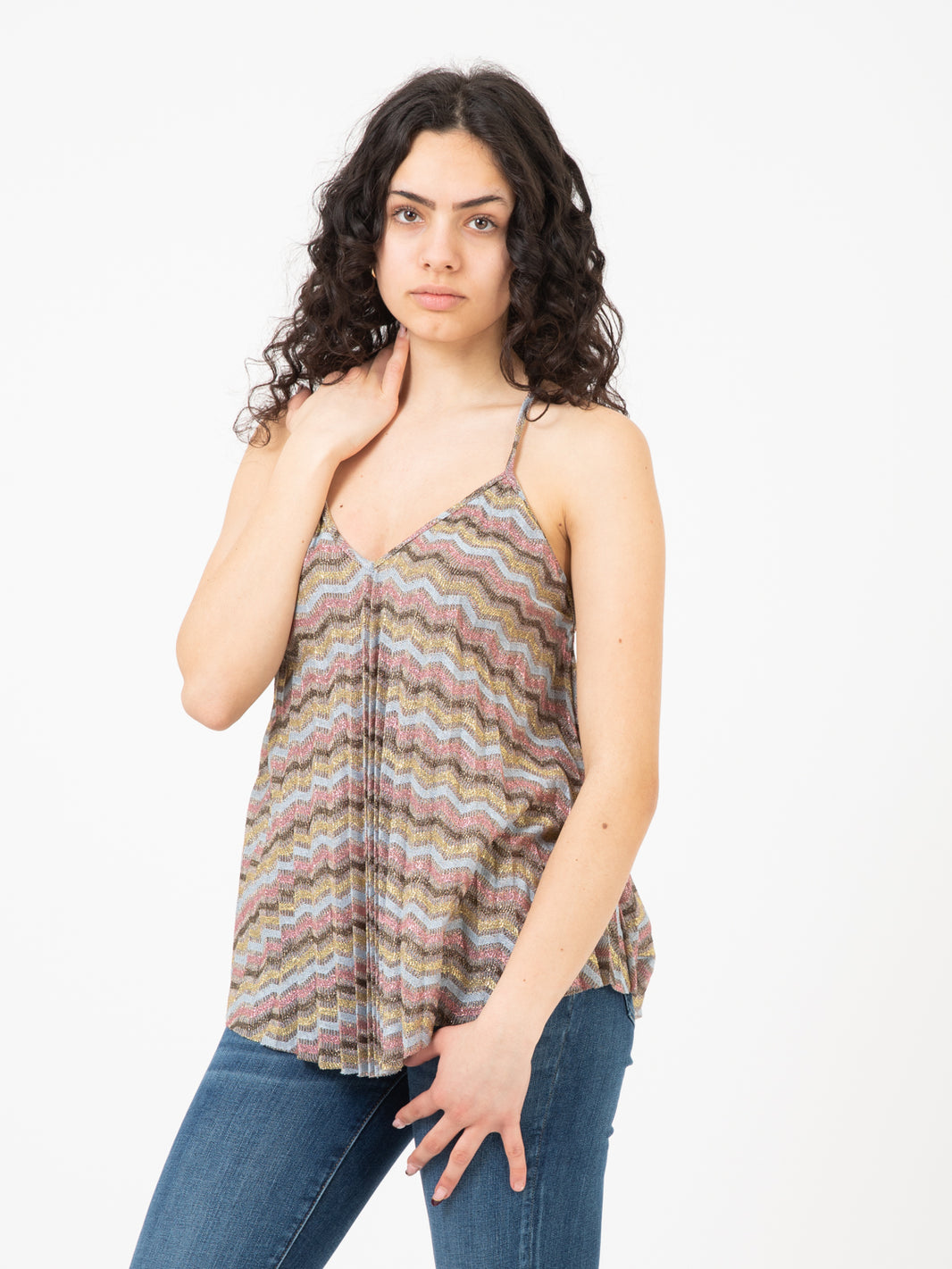 Top plissè lurex fantasia