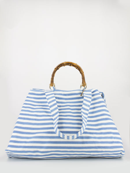 Maxi shopper Playa a righe blu / bianco