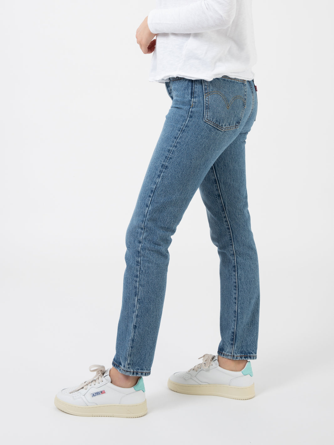 501® Original Cropped Medium Indigo Worn In