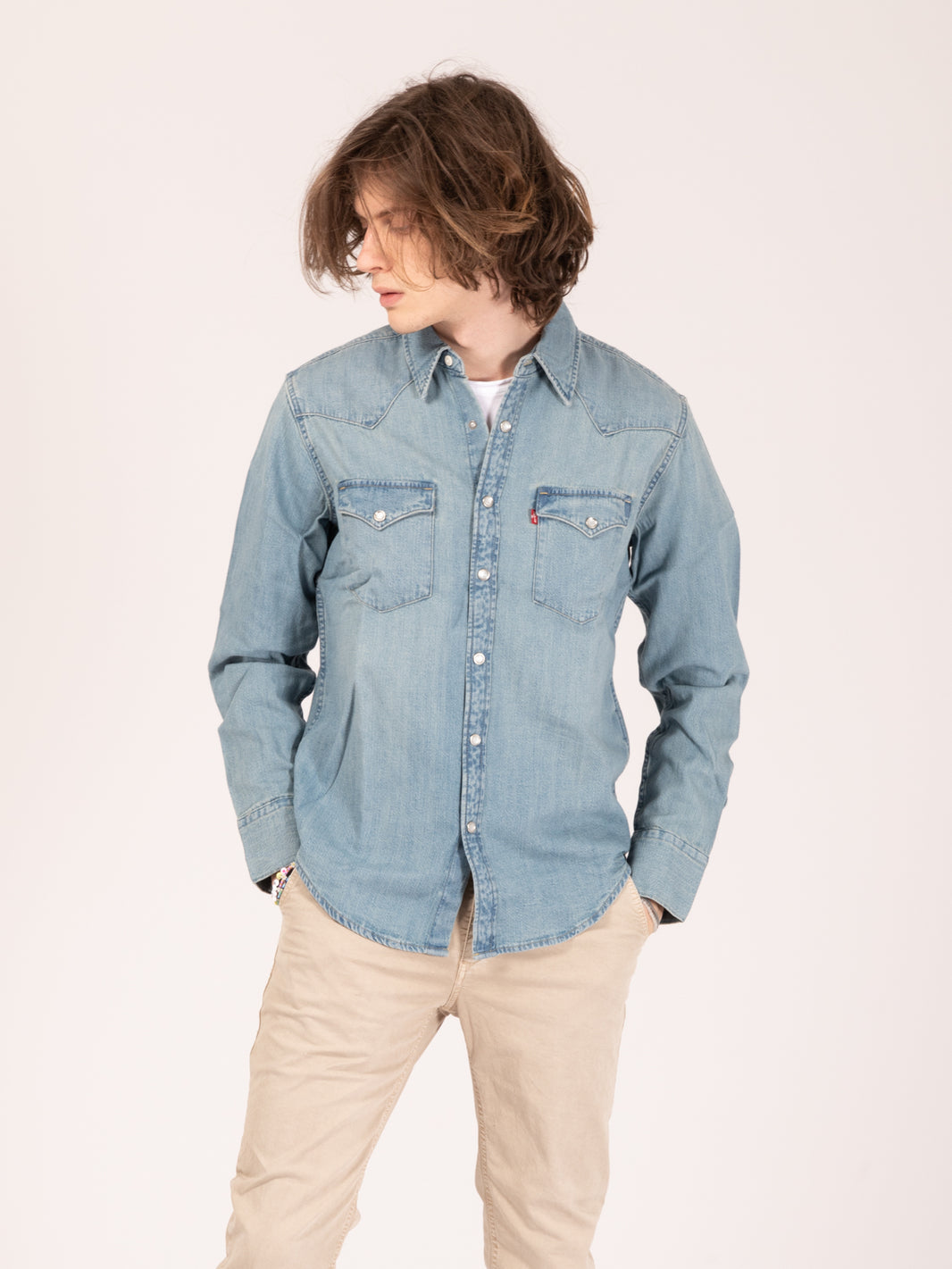 Camicia Western Barstow red cast stone
