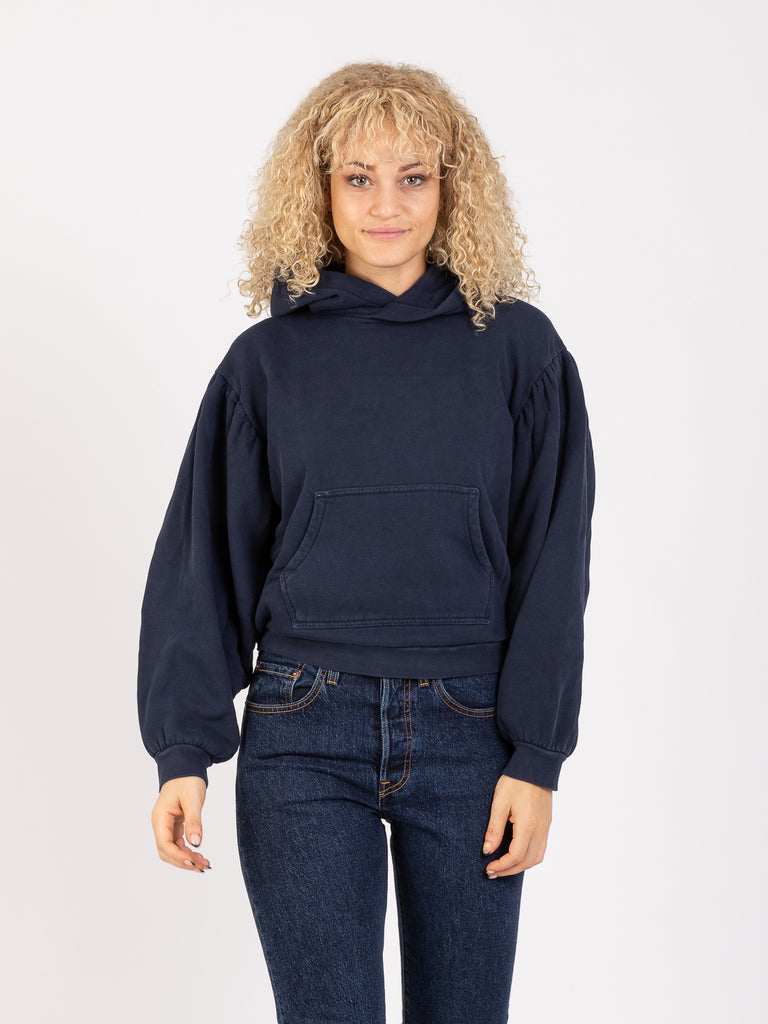 LEVI'S® MADE & CRAFTED® - Felpa hoodie navy blazer blu con arricciature