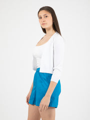 MAIDA MILA - Copri spalle manica 3/4 bianco