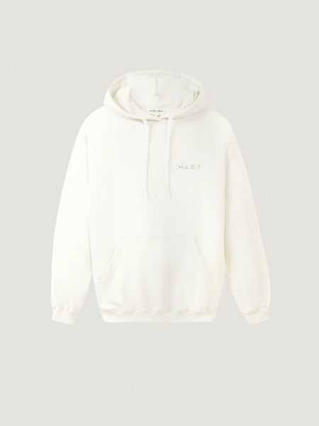 Felpa hoodie Chill Out bianca
