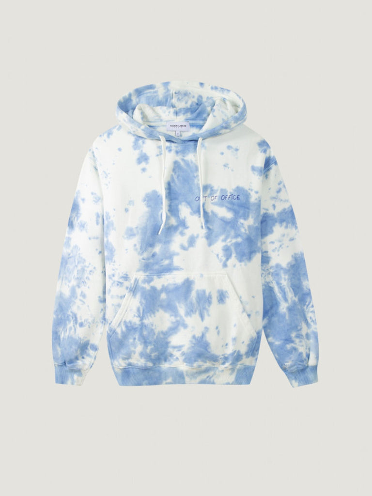 MAISON LABICHE - Felpa hoodie Out Of Office light blue / off white