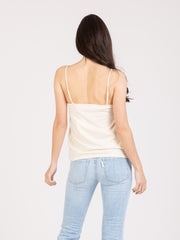 MAISON SCOTCH - Canotta burro in doppio tessuto
