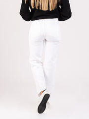 MAISON SCOTCH - Jeans high rise denim bianco